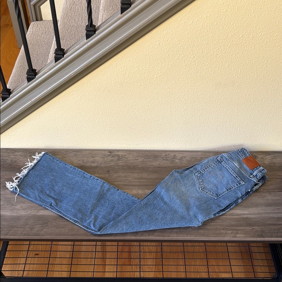 Anine Bing Distressed "Cigarette" Button Fly Blue Flare Jeans Size 27 - Picture 12 of 16